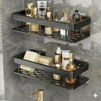 Pointax Rectangular Acrylic Bathroom Shelf Straight Transparent 18 Inch