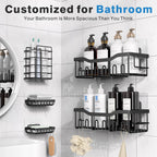 Pointax Rectangular Acrylic Bathroom Shelf Straight Transparent 18 Inch
