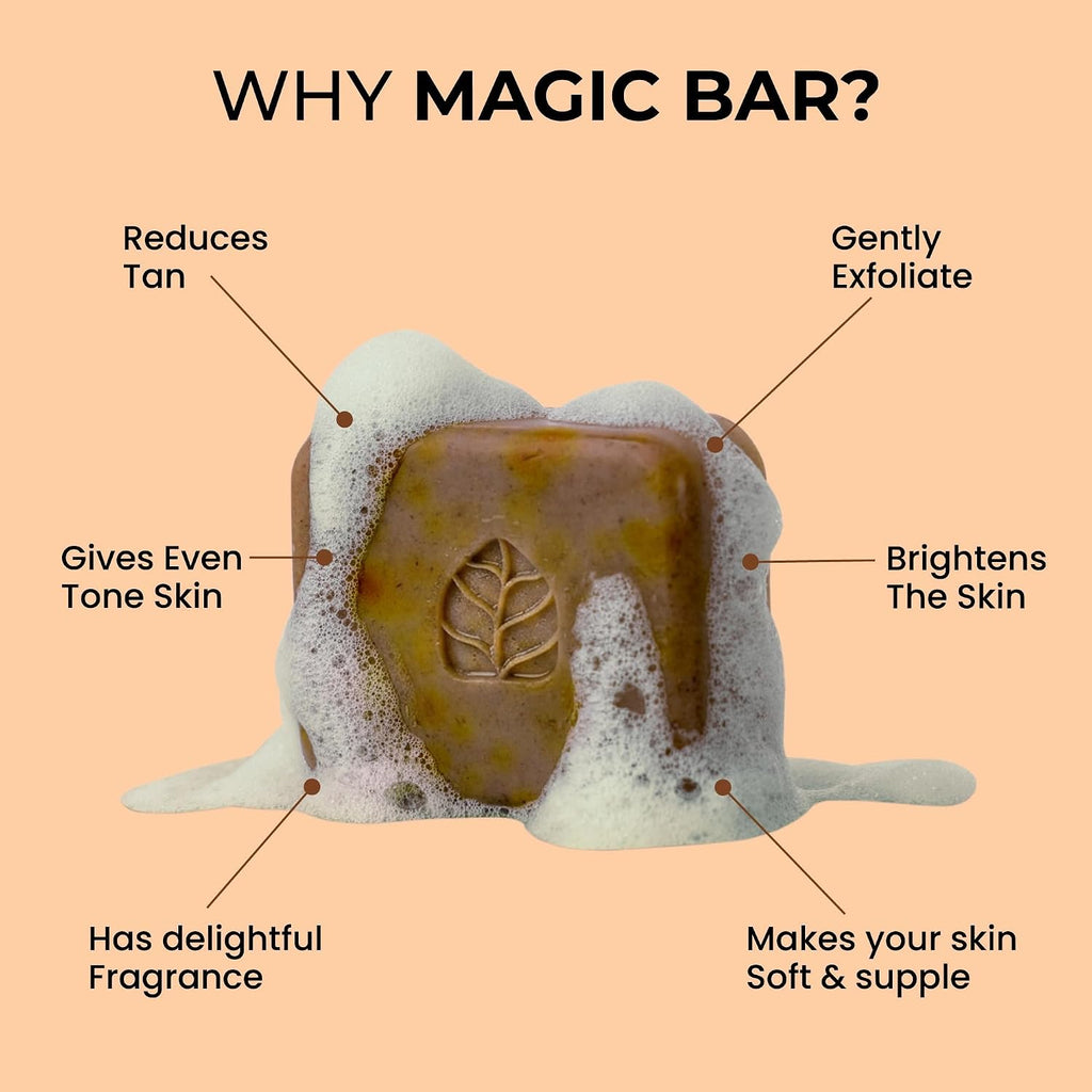 Ghar Soaps Sandalwood & Saffron Magic Brightening Bath Soap Bar 10.6 oz Pack of 3