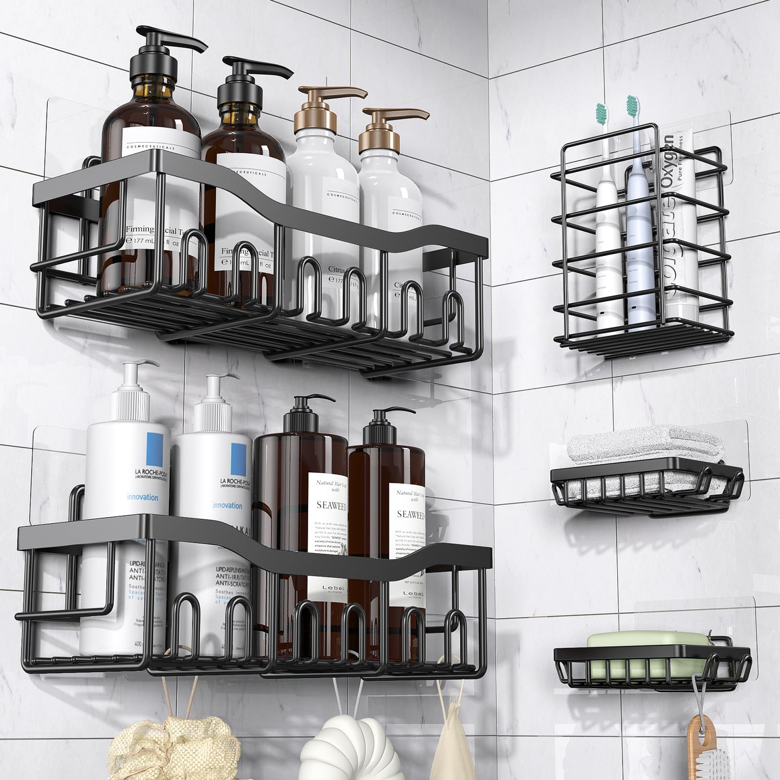 Pointax Rectangular Acrylic Bathroom Shelf Straight Transparent 18 Inch