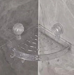 Stainless Steel Textured Corner Bathroom Shelf Silver Chrome 16 in